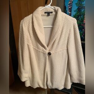 Banana Republic Off-White Textured Jacket